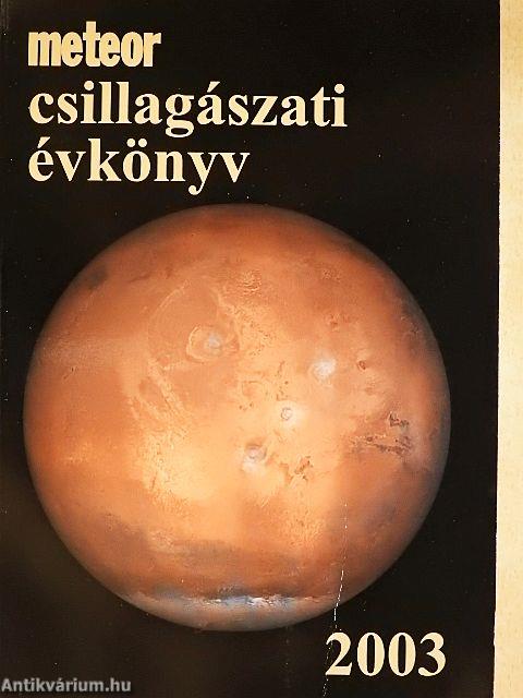 Meteor csillagászati évkönyv 2003