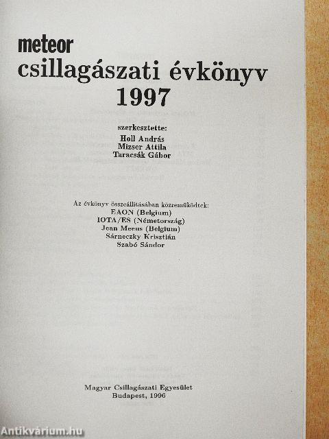 Meteor csillagászati évkönyv 1997