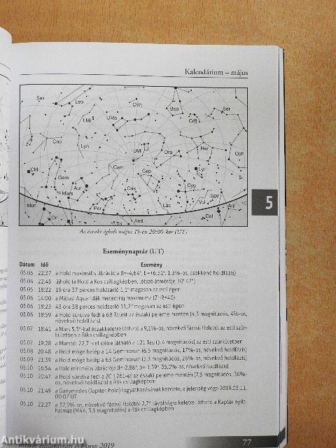 Meteor csillagászati évkönyv 2019