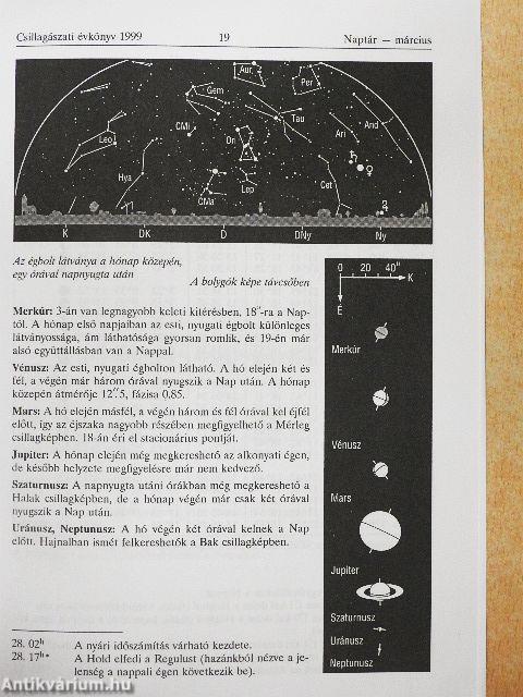 Meteor csillagászati évkönyv 1999