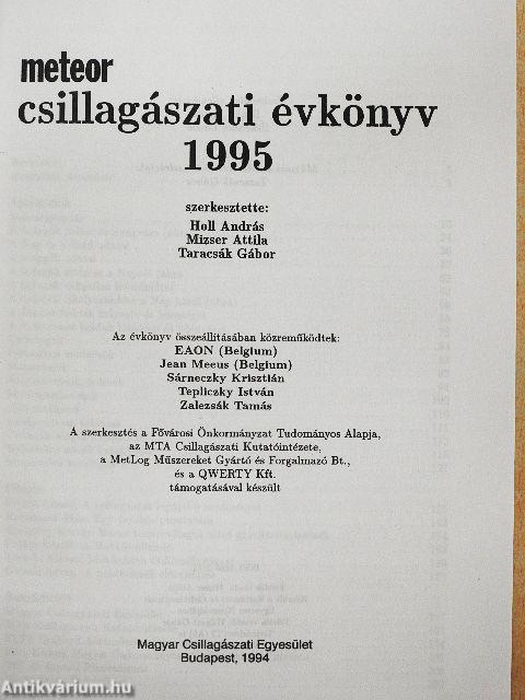 Meteor csillagászati évkönyv 1995