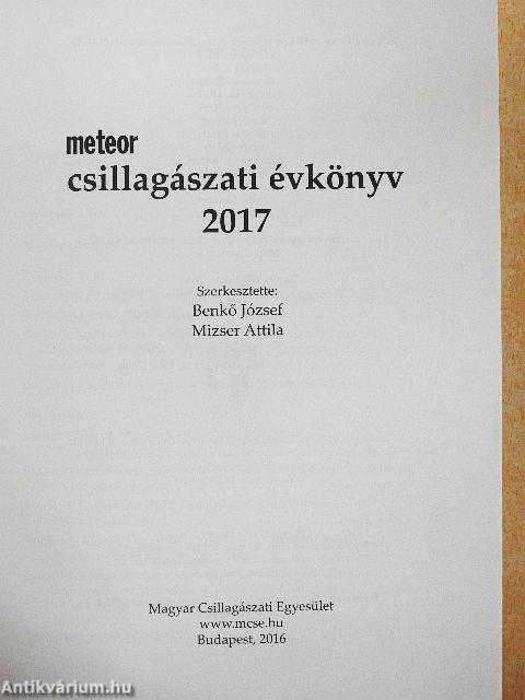 Meteor csillagászati évkönyv 2017