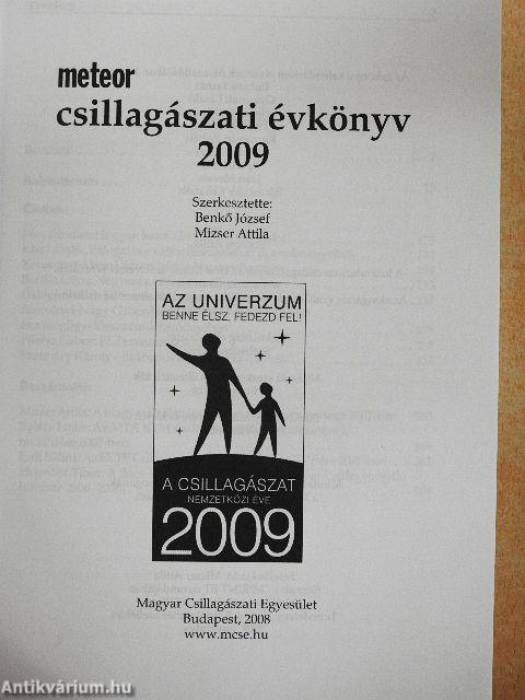 Meteor csillagászati évkönyv 2009.