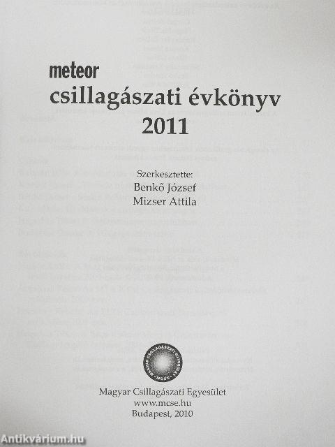 Meteor csillagászati évkönyv 2011
