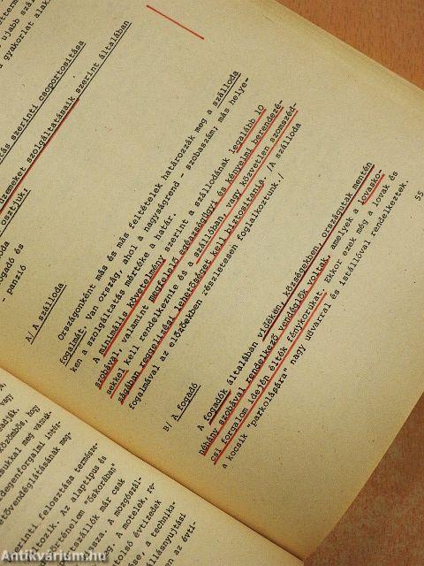 Szállodaszervezés I.