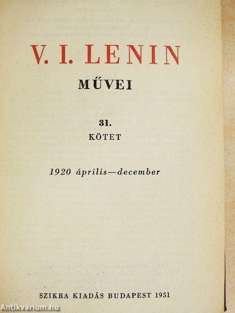 V. I. Lenin művei 31.