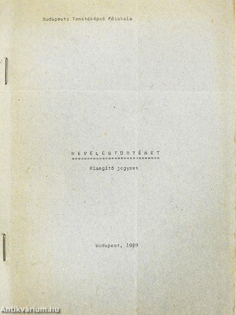 Neveléstörténet