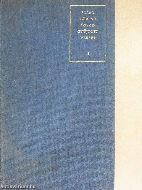 Szabó Lőrinc összegyűjtött versei I-II.