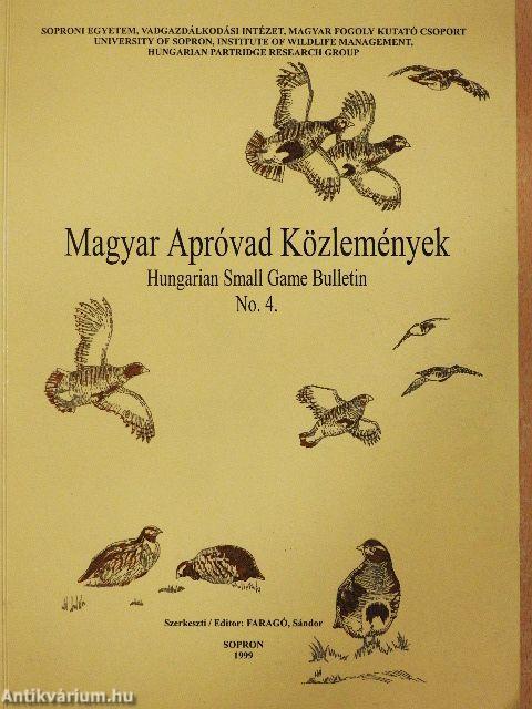 Magyar Apróvad Közlemények 4.
