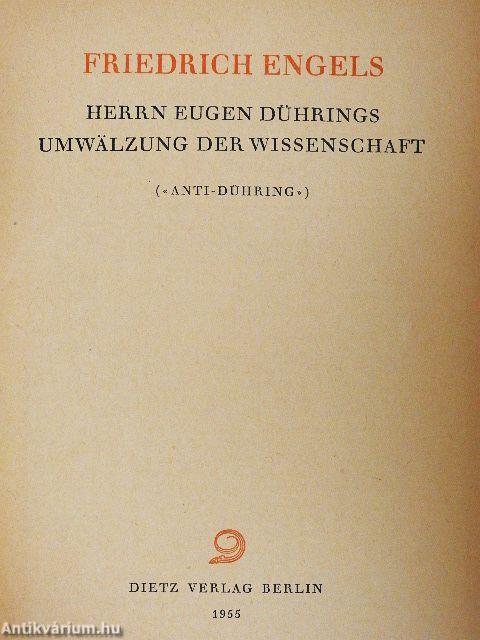 Herrn Eugen Dührings Umwälzung der Wissenschaft