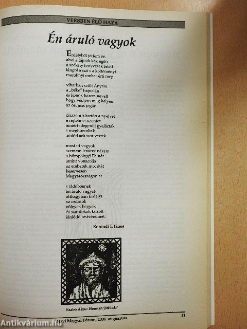 Havi Magyar Fórum 2001. augusztus