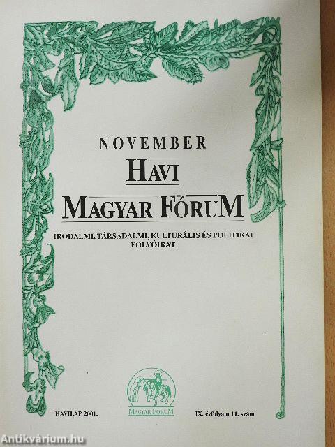 Havi Magyar Fórum 2001. november