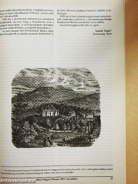 Havi Magyar Fórum 2001. november