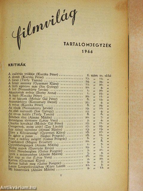 Filmvilág 1966. január-december