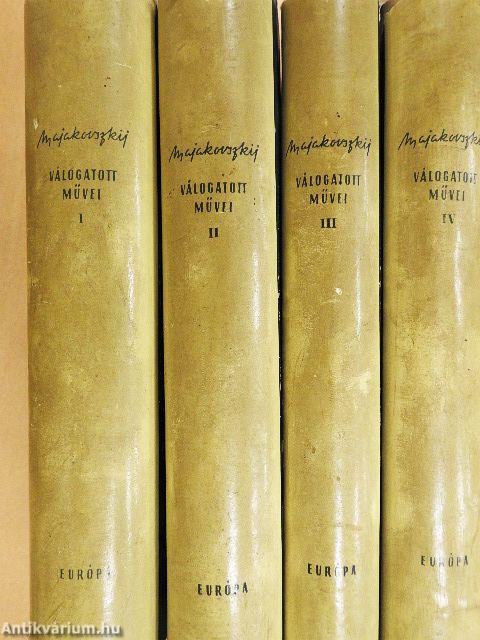 Vlagyimir Majakovszkij válogatott művei I-IV.