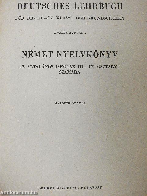 Német nyelvkönyv III-IV.