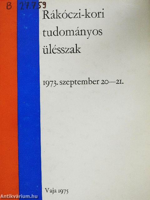 Rákóczi-kori tudományos ülésszak