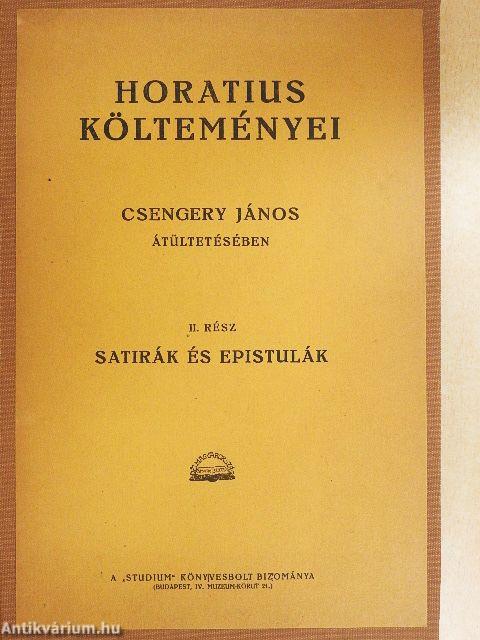 Horatius satirái és epistulái