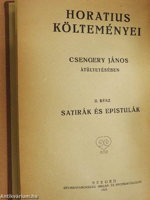 Horatius satirái és epistulái