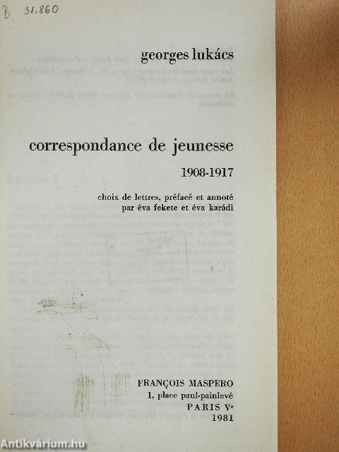 Correspondance de jeunesse 1908-1917