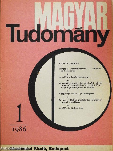Magyar Tudomány 1986. január-december