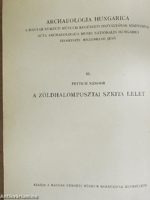 A zöldhalompusztai szkita lelet