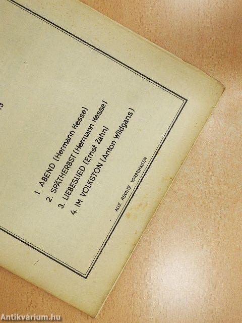 Walter Hermann Vier Lieder