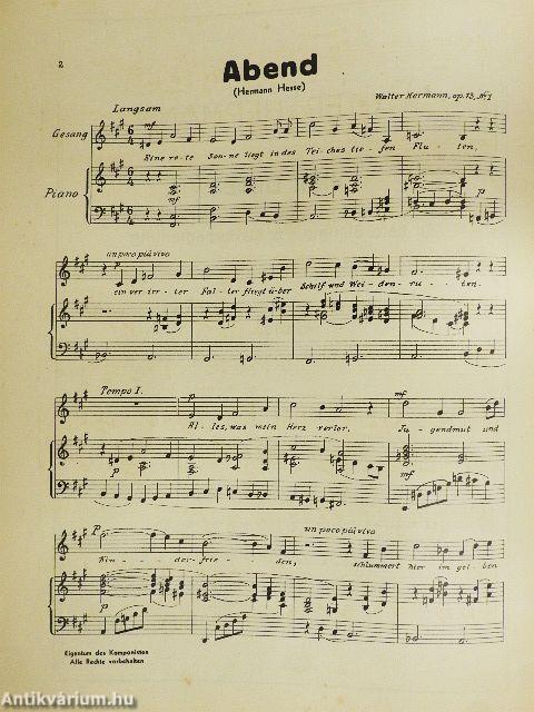 Walter Hermann Vier Lieder