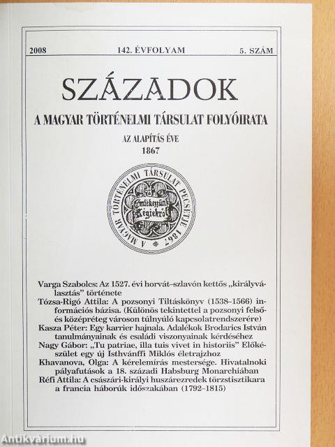 Századok 2008/5.