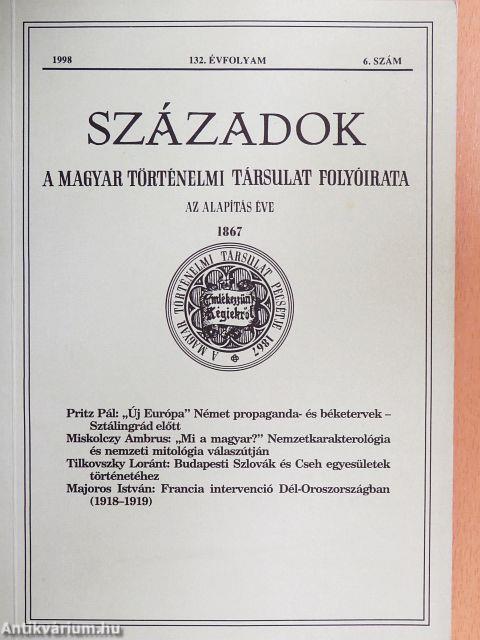Századok 1998/6.