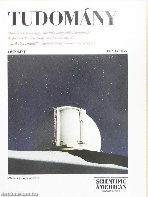 Tudomány 1992. (nem teljes évfolyam)