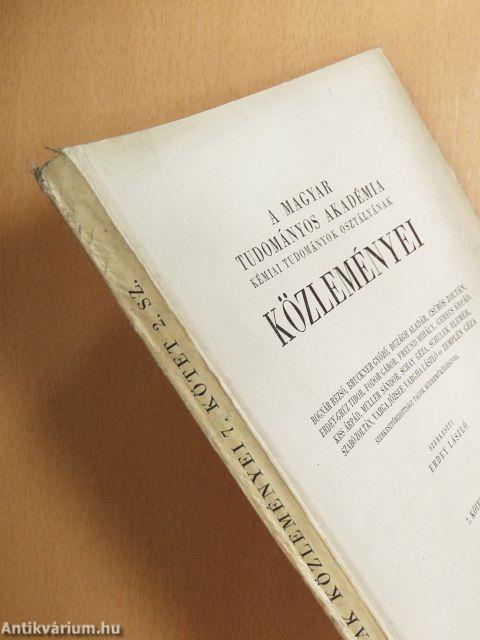 A Magyar Tudományos Akadémia Kémiai Tudományok Osztályának Közleményei 1955-1956/1-4.