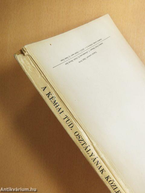 A Magyar Tudományos Akadémia Kémiai Tudományok Osztályának Közleményei 1952/1-4.