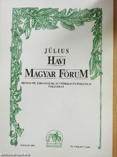 Havi Magyar Fórum 2001. július
