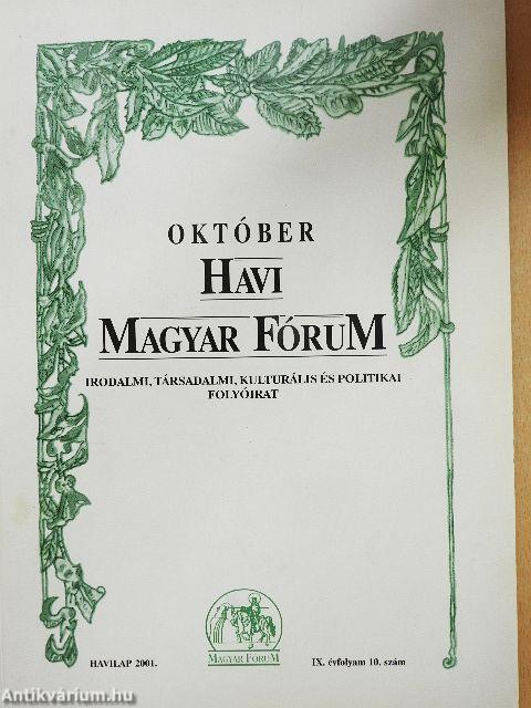 Havi Magyar Fórum 2001. október