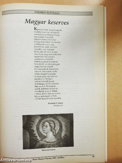 Havi Magyar Fórum 2001. október