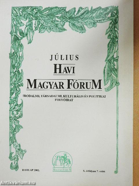 Havi Magyar Fórum 2002. július