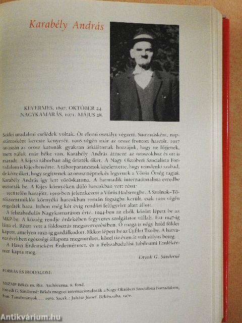 A forradalmi munkásmozgalom Békés megyei harcosai