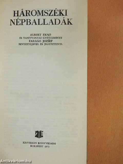 Háromszéki népballadák