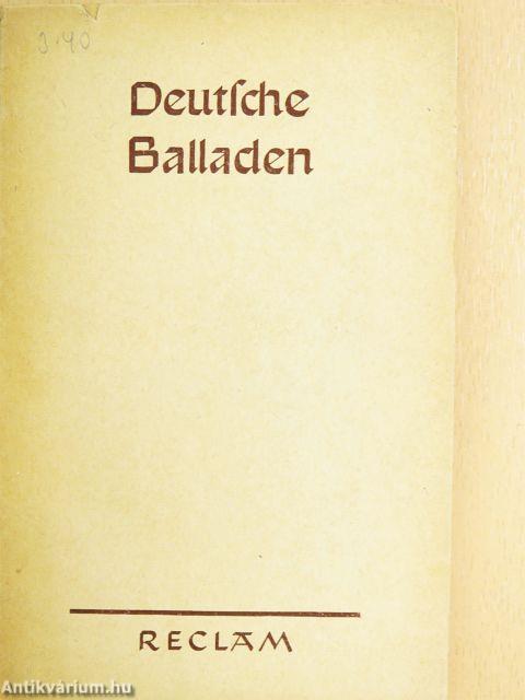 Deutsche Balladen von Bürger bis Fontane