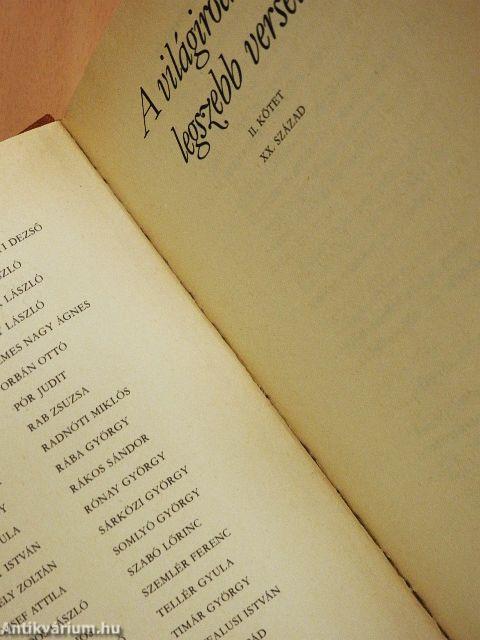 A világirodalom legszebb versei I-II.