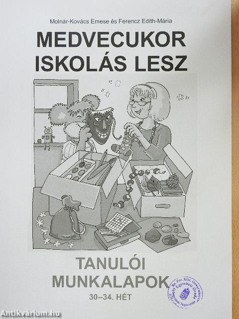 Medvecukor iskolás lesz - Tanulói munkalapok 30-34. hét