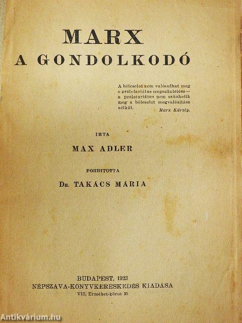 Marx a gondolkodó