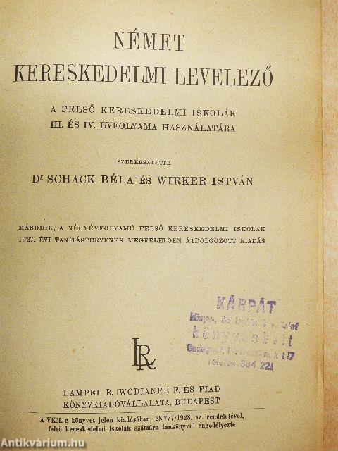 Német kereskedelmi levelező