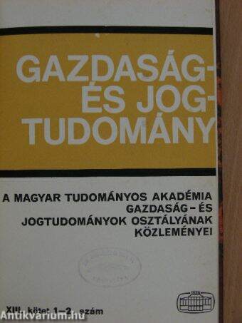 Gazdaság- és Jogtudomány 1980/1-4.