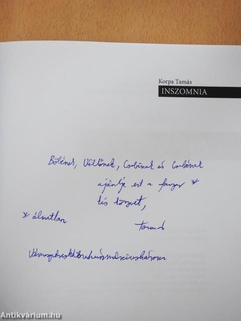 Inszomnia (dedikált példány)