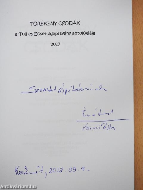 Törékeny csodák (dedikált példány)