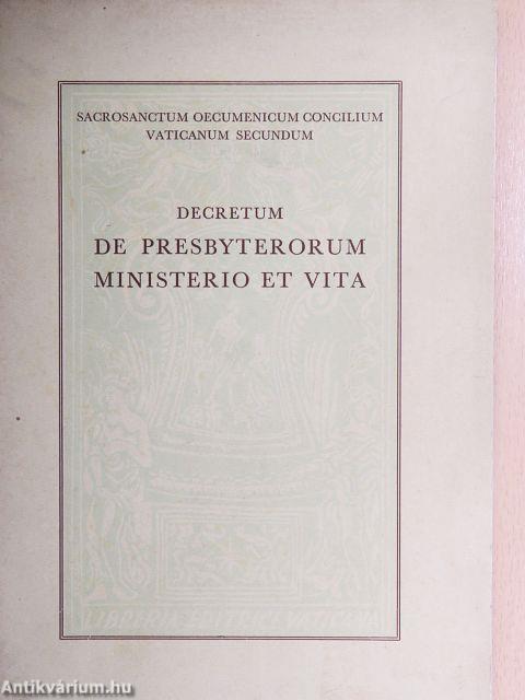 Decretum de presbyterorum ministerio et vita