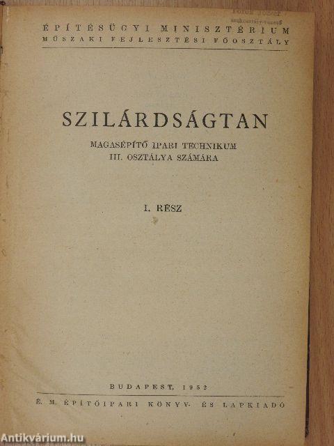 Szilárdságtan I-II.