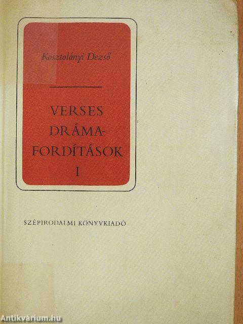 Verses drámafordítások I-II.